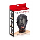 Маска-шлем с отверстием для рта и съемными шорами - Fetish Tentation - купить с доставкой в Хабаровске