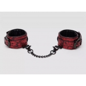 Красно-черные наручники Reversible Faux Leather Wrist Cuffs - Fifty Shades of Grey - купить с доставкой в Хабаровске