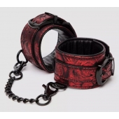Красно-черные наручники Reversible Faux Leather Wrist Cuffs - Fifty Shades of Grey - купить с доставкой в Хабаровске