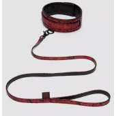 Стильный ошейник с поводком Reversible Faux Leather Collar and Lead - Fifty Shades of Grey - купить с доставкой в Хабаровске