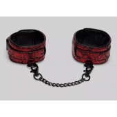 Красно-черные оковы Reversible Faux Leather Ankle Cuffs - Fifty Shades of Grey - купить с доставкой в Хабаровске