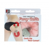 Металлические наручники с розовой меховой опушкой METAL HANDCUFF WITH PLUSH PINK - Dream Toys - купить с доставкой в Хабаровске