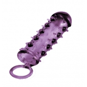 Закрытая фиолетовая насадка с пупырышками SAMURAI PENIS SLEEVE PURPLE - 14,5 см. - NMC - в Хабаровске купить с доставкой