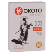 Ультратонкие презервативы OKOTO Ultra Thin - 3 шт. - Sitabella - купить с доставкой в Хабаровске