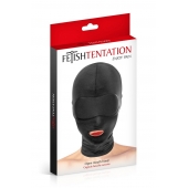 Сплошная маска на голову с прорезью для рта - Fetish Tentation - купить с доставкой в Хабаровске