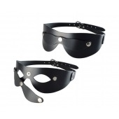 Черная кожаная маска  Новичок - Sitabella - купить с доставкой в Хабаровске