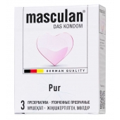 Супертонкие презервативы Masculan Pur - 3 шт. - Masculan - купить с доставкой в Хабаровске