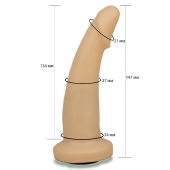 Телесная гладкая насадка Harness - 14,7 см. - LOVETOY (А-Полимер) - купить с доставкой в Хабаровске