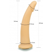 Телесная гладкая насадка-фаллоимитатор Harness - 20 см. - LOVETOY (А-Полимер) - купить с доставкой в Хабаровске