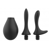 Черный анальный душ Nexus Anal Douche Set с 2 сменными насадками - Nexus Range - купить с доставкой в Хабаровске
