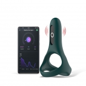 Изумрудное виброкольцо Magic Motion Rise с подхватом мошонки - Magic Motion - в Хабаровске купить с доставкой