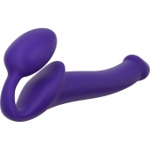 Фиолетовый безремневой страпон Silicone Bendable Strap-On - size M - Strap-on-me - купить с доставкой в Хабаровске