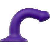 Фиолетовый фаллоимитатор-насадка Strap-On-Me Dildo Dual Density size S - 17 см. - Strap-on-me - купить с доставкой в Хабаровске