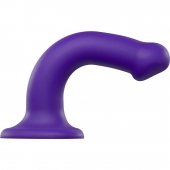 Фиолетовый фаллоимитатор-насадка Strap-On-Me Dildo Dual Density size M - 18 см. - Strap-on-me - купить с доставкой в Хабаровске