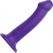 Фиолетовый фаллоимитатор-насадка Strap-On-Me Dildo Dual Density size L - 19 см. - Strap-on-me - купить с доставкой в Хабаровске