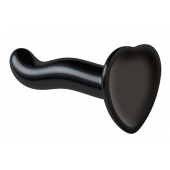 Черный фаллоимитатор-насадка Strap-On-Me P G spot Dildo size S - 16,4 см. - Strap-on-me - купить с доставкой в Хабаровске