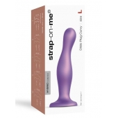 Фиолетовая насадка Strap-On-Me Dildo Plug Curvy size L - Strap-on-me - купить с доставкой в Хабаровске