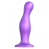 Фиолетовая насадка Strap-On-Me Dildo Plug Curvy size L - Strap-on-me - купить с доставкой в Хабаровске