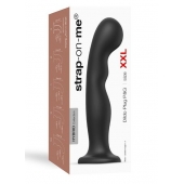 Черная насадка Strap-On-Me Dildo Plug P G size XXL - Strap-on-me - купить с доставкой в Хабаровске