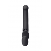 Черный безремневой вибрострапон Silicone Bendable Strap-On - size XL - Strap-on-me - купить с доставкой в Хабаровске