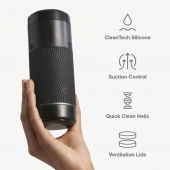 Черный мастурбатор с контролем всасывания Arcwave Pow Stroker - Arcwave - в Хабаровске купить с доставкой