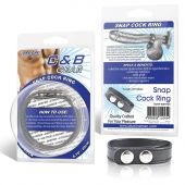 Кольцо на пенис SNAP COCK RING из искусственной кожи на клепках - BlueLine - в Хабаровске купить с доставкой