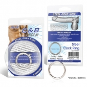 Стальное эрекционное кольцо STEEL COCK RING - 3.5 см. - BlueLine - в Хабаровске купить с доставкой