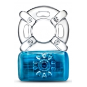 Синее эрекционное виброкольцо Pleaser Rechargeable C-Ring - Blush Novelties - в Хабаровске купить с доставкой