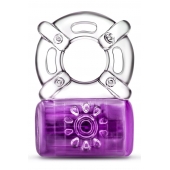 Фиолетовое эрекционное виброкольцо One Night Stand Vibrating C-Ring - Blush Novelties - в Хабаровске купить с доставкой