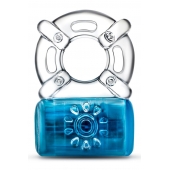 Синее эрекционное виброкольцо One Night Stand Vibrating C-Ring - Blush Novelties - в Хабаровске купить с доставкой