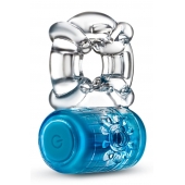 Синее эрекционное виброкольцо One Night Stand Vibrating C-Ring - Blush Novelties - в Хабаровске купить с доставкой