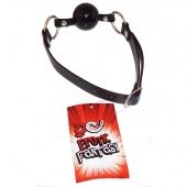Силиконовый черный кляп-шарик на ремне Black Ballgag - Erotic Fantasy - купить с доставкой в Хабаровске