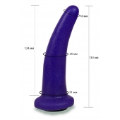 Фиолетовая гладкая изогнутая насадка-плаг - 13,3 см. - LOVETOY (А-Полимер) - купить с доставкой в Хабаровске
