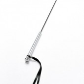 Черный кожаный стек с гладкой ручкой - 55 см. - Crazy Handmade - купить с доставкой в Хабаровске