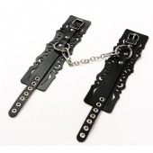 Узорчатые кожаные оковы с регулируемыми ремешками - Crazy Handmade - купить с доставкой в Хабаровске