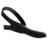 Черный кляп-страпон Masters Mini Face Fuck Strap-On - 14 см. - XR Brands - купить с доставкой в Хабаровске