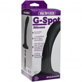 Черная изогнутая насадка Vac-U-Lock G-Spot - 16,5 см. - Doc Johnson - купить с доставкой в Хабаровске