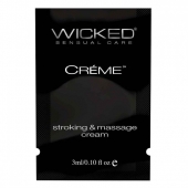 Крем для массажа и мастурбации Wicked Stroking and Massage Creme - 3 мл. - Wicked - купить с доставкой в Хабаровске