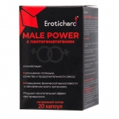Капсулы для мужчин Erotichard male power с пантогематогеном - 20 капсул (0,370 гр.) - Erotic Hard - купить с доставкой в Хабаровске