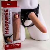 Страпон Харнесс из трусиков и насадки-фаллоса - 17,5 см. - LOVETOY (А-Полимер) - купить с доставкой в Хабаровске