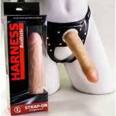 Телесная насадка-фаллос на трусиках с плугом - 16,5 см. - LOVETOY (А-Полимер) - купить с доставкой в Хабаровске