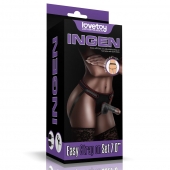 Женский темнокожий страпон Easy Strapon Set 7 Inch - 18 см. - Lovetoy - купить с доставкой в Хабаровске