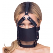 Черный намордник с кляпом-шаром Head Harness With A Gag - Orion - купить с доставкой в Хабаровске