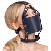 Черный намордник с кляпом-шаром Head Harness With A Gag - Orion - купить с доставкой в Хабаровске