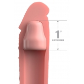 Телесная насадка-удлинитель 1 Inch Silicone X-tension - 17,8 см. - Pipedream - в Хабаровске купить с доставкой