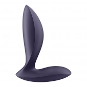 Фиолетовый анальный вибростимулятор Power Plug - Satisfyer - в Хабаровске купить с доставкой