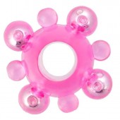 Эрекционное кольцо c бусинками - Toyfa Basic - в Хабаровске купить с доставкой