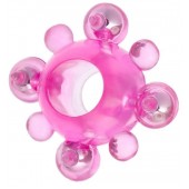 Эрекционное кольцо c бусинками - Toyfa Basic - в Хабаровске купить с доставкой