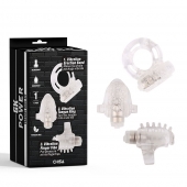 Набор из 3 прозрачных эрекционных колец с вибрацией Teasers Ring Kit - Chisa - в Хабаровске купить с доставкой