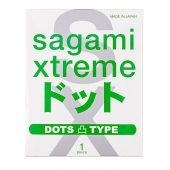 Презерватив Sagami Xtreme Type-E с точками - 1 шт. - Sagami - купить с доставкой в Хабаровске